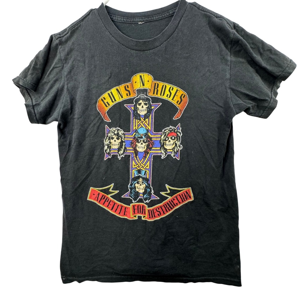 Guns N' Roses Graphic T-Shirt Mens Medium Black Appetite For Destruction‎